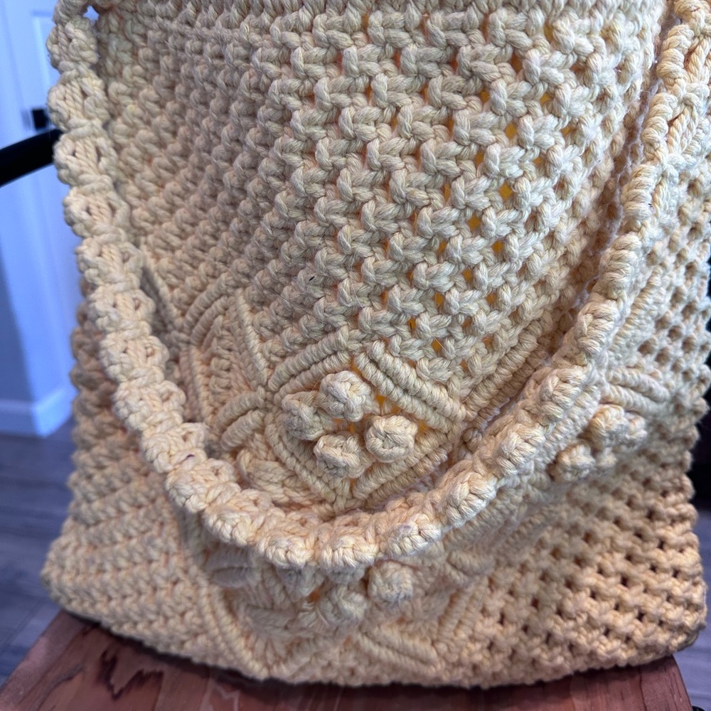 Handcrafted Yellow Crochet Bag